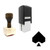 "Spades" rubber stamp with 3 sample imprints of the image "Spades" rubber stamp with 3 sample imprints of the image