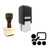 "Teacher" rubber stamp with 3 sample imprints of the image