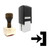 "Enter" rubber stamp with 3 sample imprints of the image "Enter" rubber stamp with 3 sample imprints of the image