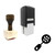 "Slotted Spatula" rubber stamp with 3 sample imprints of the image "Slotted Spatula" rubber stamp with 3 sample imprints of the image