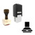 "Extractor Hood" rubber stamp with 3 sample imprints of the image