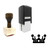 "King Crown" rubber stamp with 3 sample imprints of the image