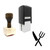"Eat" rubber stamp with 3 sample imprints of the image
