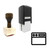 "Toolbar" rubber stamp with 3 sample imprints of the image