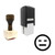 "Annoyed" rubber stamp with 3 sample imprints of the image