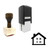 "Mortgage Calculator" rubber stamp with 3 sample imprints of the image