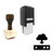 "Cloud Downloading" rubber stamp with 3 sample imprints of the image