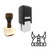 "Viking Helmet" rubber stamp with 3 sample imprints of the image