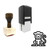 "Monkkey" rubber stamp with 3 sample imprints of the image