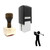 "Golf Swing" rubber stamp with 3 sample imprints of the image