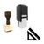 "Measurement" rubber stamp with 3 sample imprints of the image