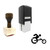 "Wheelchair Racing" rubber stamp with 3 sample imprints of the image