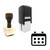 "Calendar" rubber stamp with 3 sample imprints of the image "Calendar" rubber stamp with 3 sample imprints of the image
