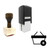"Add Shopping Cart" rubber stamp with 3 sample imprints of the image