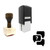 "Help" rubber stamp with 3 sample imprints of the image