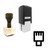 "Ethernet" rubber stamp with 3 sample imprints of the image