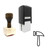 "Hammer" rubber stamp with 3 sample imprints of the image