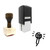 "Microphone" rubber stamp with 3 sample imprints of the image