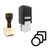 "Blend" rubber stamp with 3 sample imprints of the image