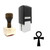 "Ankh" rubber stamp with 3 sample imprints of the image