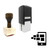 "Content" rubber stamp with 3 sample imprints of the image