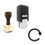 "Return" rubber stamp with 3 sample imprints of the image "Return" rubber stamp with 3 sample imprints of the image