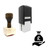 "Money" rubber stamp with 3 sample imprints of the image