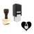 "Unlocked Heart" rubber stamp with 3 sample imprints of the image "Unlocked Heart" rubber stamp with 3 sample imprints of the image