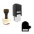 "Clothes" rubber stamp with 3 sample imprints of the image