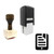"Ebook" rubber stamp with 3 sample imprints of the image
