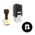 "Turn Back" rubber stamp with 3 sample imprints of the image