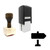 "Direction Sign" rubber stamp with 3 sample imprints of the image