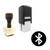 "Bluetooth" rubber stamp with 3 sample imprints of the image