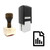 "Graph" rubber stamp with 3 sample imprints of the image