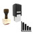 "Bar Chart" rubber stamp with 3 sample imprints of the image