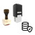 "Database" rubber stamp with 3 sample imprints of the image