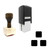 "Abc Cubes" rubber stamp with 3 sample imprints of the image