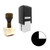 "Pie Chart" rubber stamp with 3 sample imprints of the image