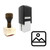 "Image" rubber stamp with 3 sample imprints of the image