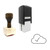 "Cloud Check Mark" rubber stamp with 3 sample imprints of the image
