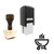 "Bbq Grill" rubber stamp with 3 sample imprints of the image