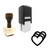 "Hearts" rubber stamp with 3 sample imprints of the image