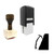 "Pickaxe" rubber stamp with 3 sample imprints of the image