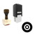 "Where" rubber stamp with 3 sample imprints of the image