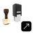 "Top Right Arrow" rubber stamp with 3 sample imprints of the image "Top Right Arrow" rubber stamp with 3 sample imprints of the image