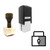 "Lock" rubber stamp with 3 sample imprints of the image