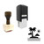 "Tropical Place" rubber stamp with 3 sample imprints of the image