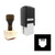 "Telephone Plug" rubber stamp with 3 sample imprints of the image