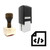 "HTML File" rubber stamp with 3 sample imprints of the image