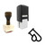 "Blood Sample Tube" rubber stamp with 3 sample imprints of the image